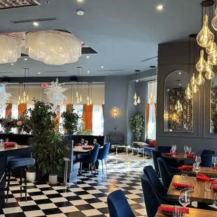 interior, sushi and sashimi