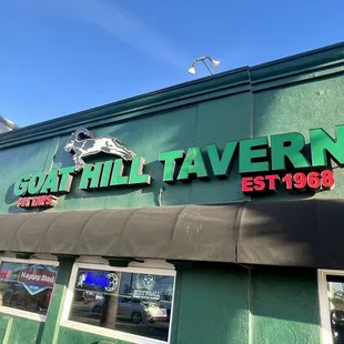 the front of the restaurant