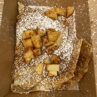 Apple and cinnamon crepe