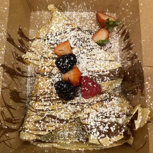 Nutella and berry crepe