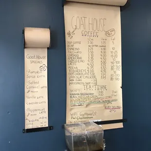 Coffee List