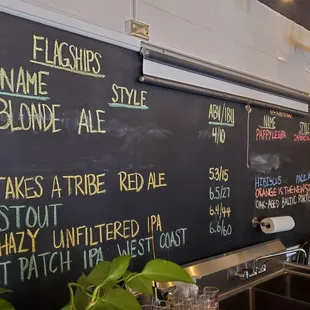 Beer menu