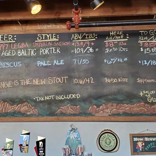 Beer menu 1/2
