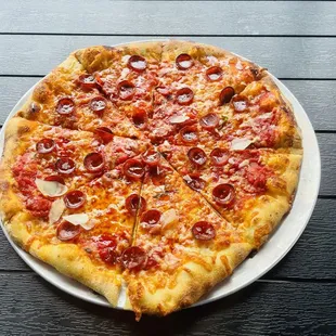 Mikes hot honey and pepperoni pizza