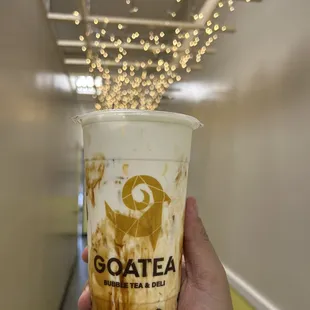 Brown Sugar Boba Milk Tea with Salted Creama