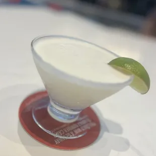 Complimentary key lime pie martini. The super sweet bartender needed a Guinea pig! "Im your huckleberry!" I'll order this next time!