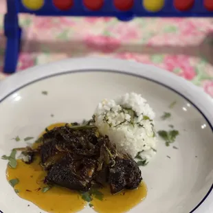 a plate of food on a table