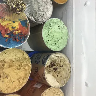 a variety of ice creams