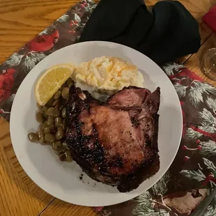 This pork chop was humongous