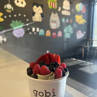 Fruit Bowl with Match Ice Cream for a twist!  Yummm...