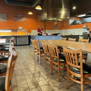 a restaurant with tables and chairs