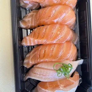 Salmon belly yellow tail and salmon