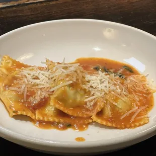 Mushroom ravioli, made in house.  So delicious.