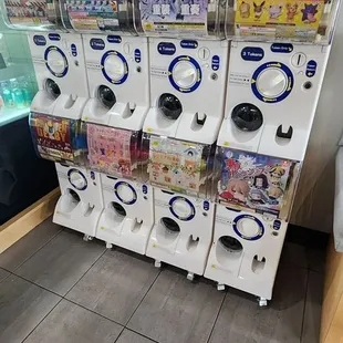 a row of vending machines