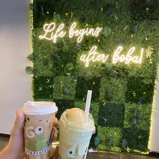 Brown sugar boba and Avocado Smoothie