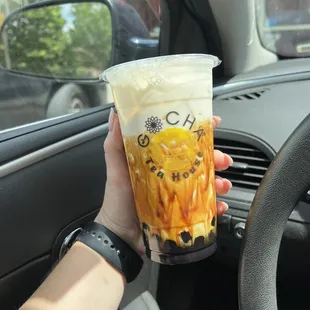 Black sugar milk tea