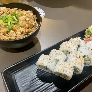 Florida Roll and side fried rice