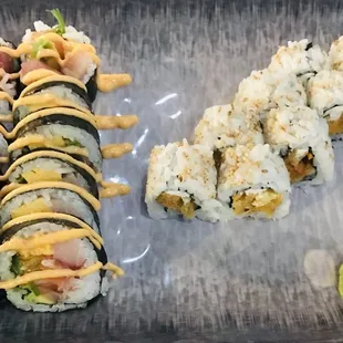 Sweet potato roll and another type of roll