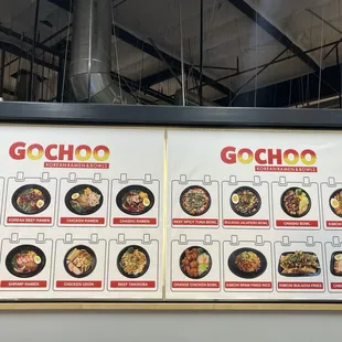 Snapshot of menu items