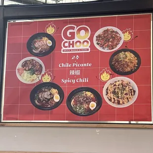 ramen and noodles, menu