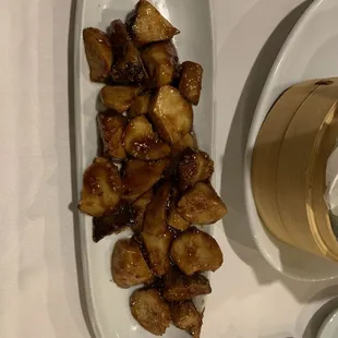 Roasted king mushrooms
