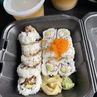 Spider roll lunch special - lots of food!