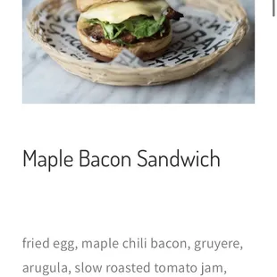 Maple Bacon Sandwich