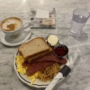 Breakfast of the Goddess with gluten free bread
