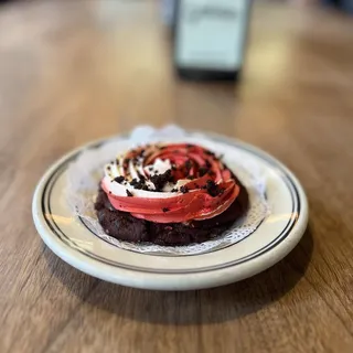 Red Velvet Brownie Frosted Cookie