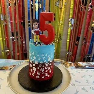 Paw patrol cake for my son's fifth birthday was both gluten and dairy free. It tasted amazing everybody loved it.