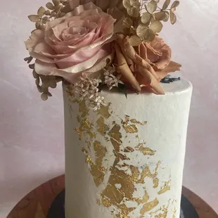 24k Gold foil with aged florals