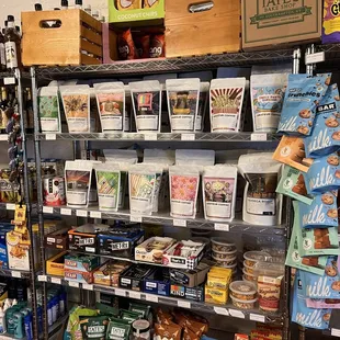 coffee beans and snack area