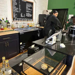a man working behind the counter