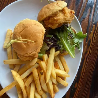 Beer Battered Salmon Sliders