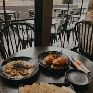 Steak Sliders and Shrimp Curry with Roti