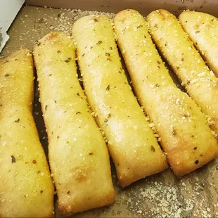a box of breadsticks