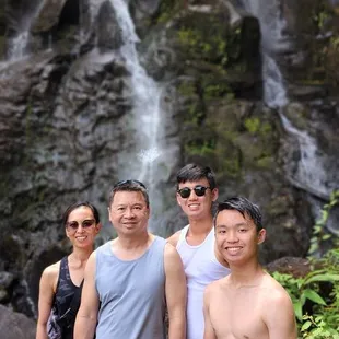 We hiked to this waterfall.