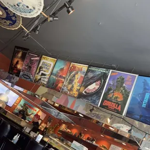 the interior of a sushi restaurant