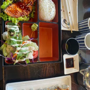 Salmon bento