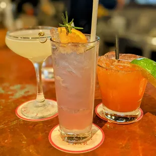 Lychee Martini, Hibiscus Refresher, Howzit Goen