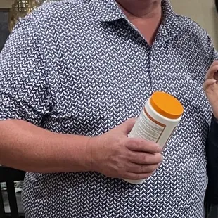 Male bartender in diaper