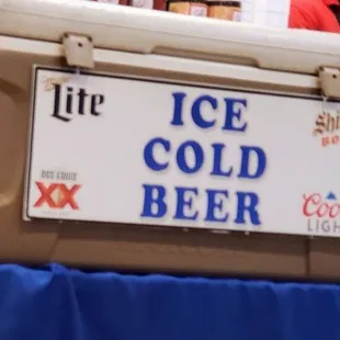 an ice cold beer cooler