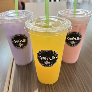 Lavender, mango, strawberry milk