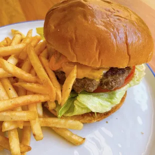 GOGA Wagyu Beef Burger with fries