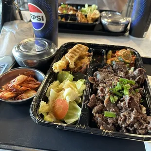 Bulgogi bento with extra kimchi