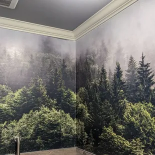 wall decor inside bathroom