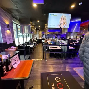 interior, sushi and sashimi