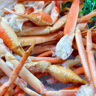 a pile of crab legs