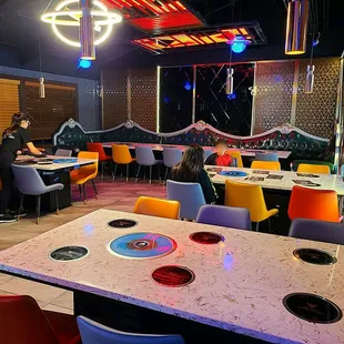 Back section of restaurant