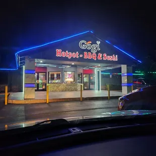 the front of the restaurant